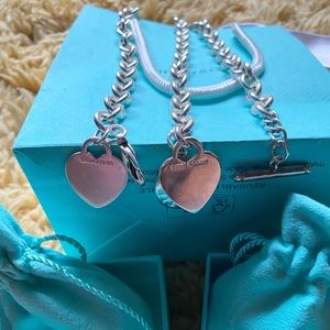 Return to Tiffany necklace & bracelet set heart💙💙💙